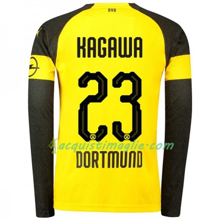 Divisa di Calcio Borussia Dortmund Kagawa 23 Prima 2018/2019 Manica Lunga